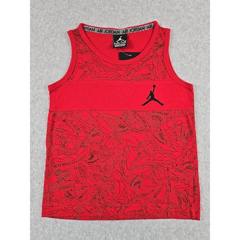 Nike Air Jordan Boys Size 4 X-Small Jumpman Tank‎ Top Shirt Red NWT